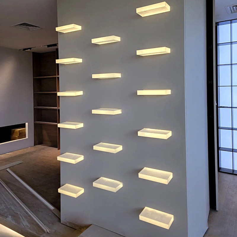压克力发光悬浮展示架定制展厅透光磨砂板有机玻璃导光板加工酒柜