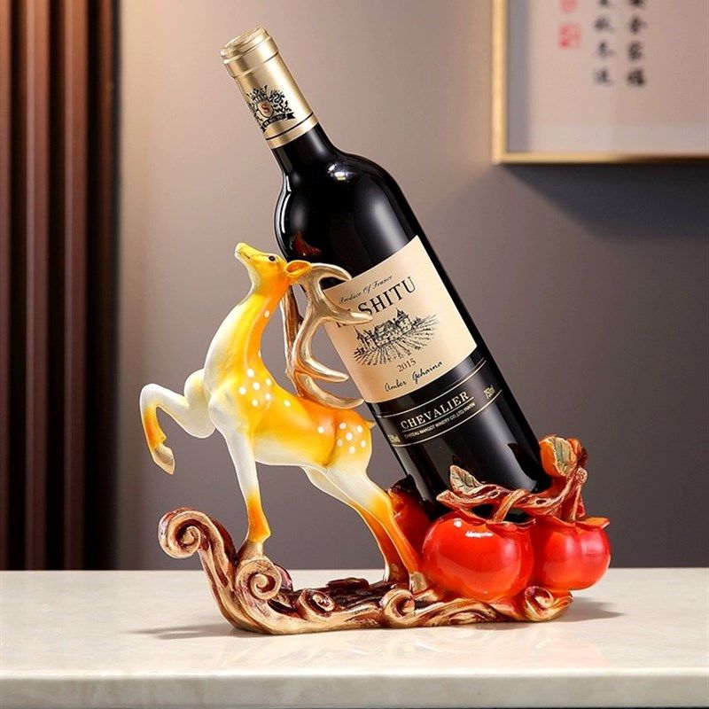 新中式红酒架高档家居创意客厅葡萄酒驾餐边柜酒托酒柜装饰品摆件