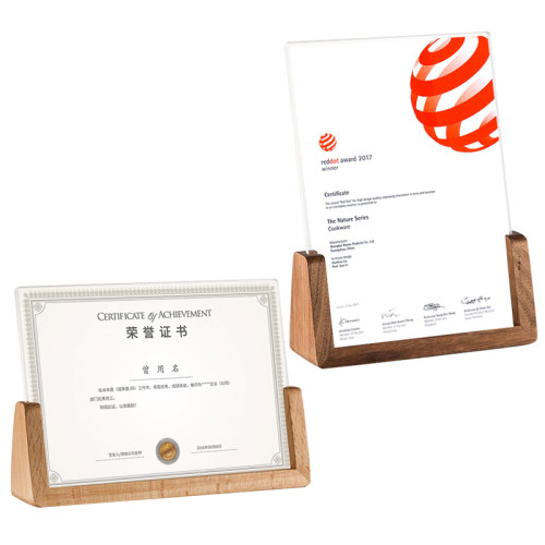 U形高档原木台签a4亚克力台卡架A5展示牌立牌桌牌广告价目表价格