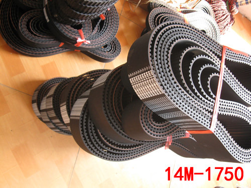 橡胶同步带 HTD 14M-1750/125齿 工业皮带 圆弧齿 同步传送带