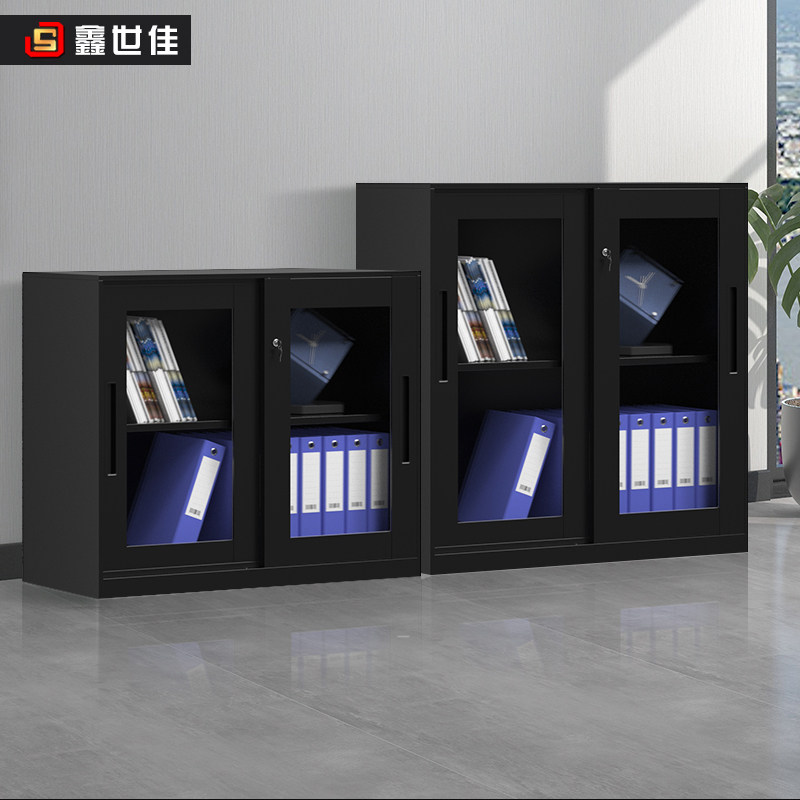 办公室铁皮文件柜矮柜简易柜档案资料花槽储物柜带锁工具收纳柜子