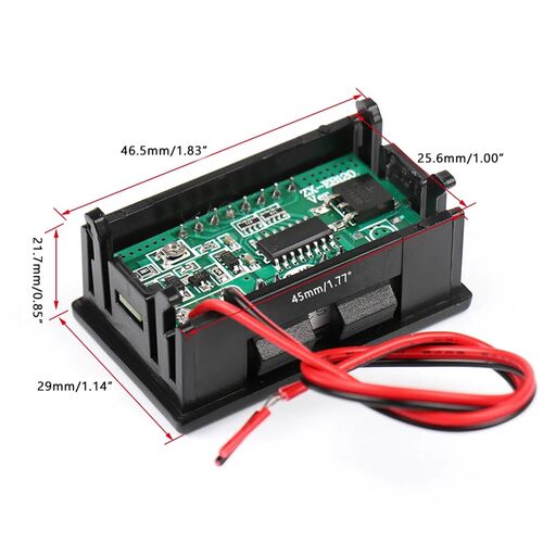 12V-60V 电动车电瓶蓄电池电量表显示器直流数显锂电池车载电压表