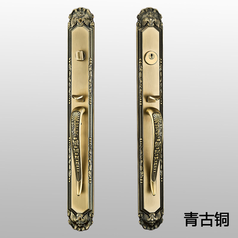 别墅门锁大门锁实木门双开入户门大锁欧式木门锁防盗门锁把手锁具