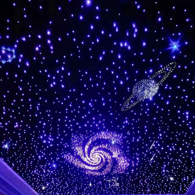 影音室星空顶可弯曲家庭影院展厅星空吊顶天花板软膜满天星光纤灯图片
