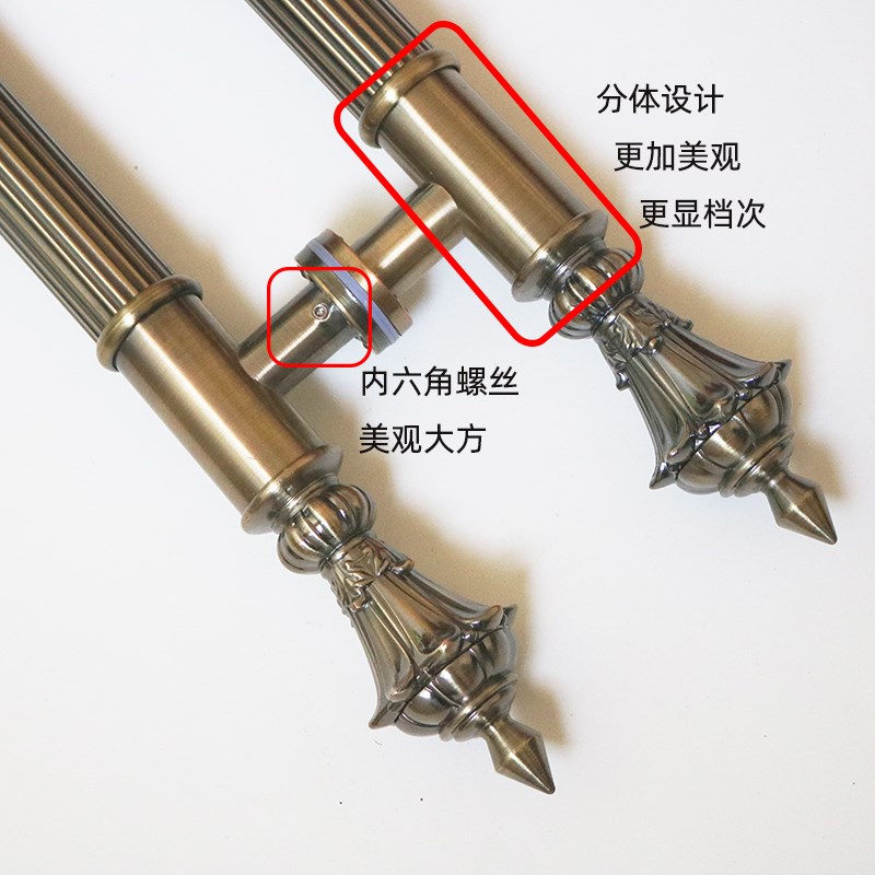 欧式中式酒店KTV商铺木门玻璃门大门拉手青古铜不锈钢大门门把手