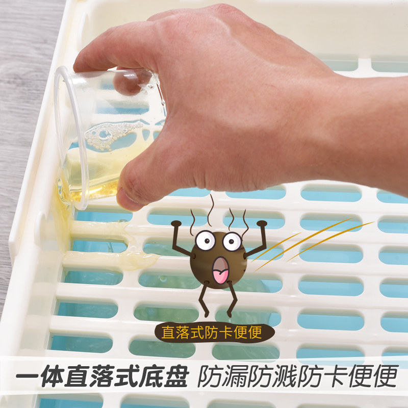 新款拉士格兔子笼子特大号 防喷尿家用 双层兔别墅鸭笼 豚鼠用品
