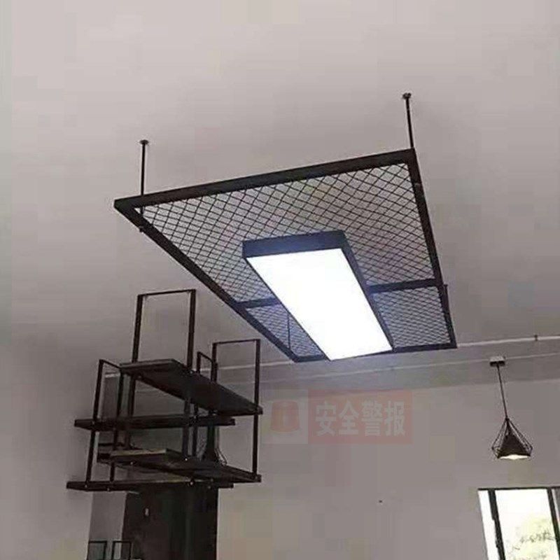 工业风LOFT铁艺网格网片装饰铁网格悬吊式天花板天花架板顶框顶面