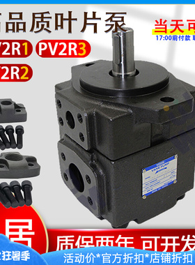 高压叶片泵PV2R1液压油泵永灵pv2r2定量液压帮浦总成配件pv2r3压