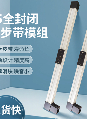 直线导轨同步带滑台模组精密伺服步进十字xy线性双滑块滑轨工作台