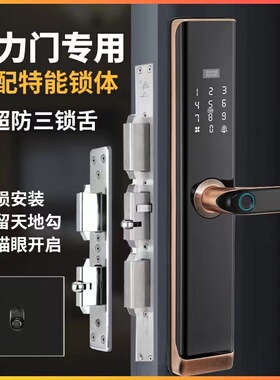 王力门专用智能锁家用防盗门指纹锁安全门刷卡电子密码锁免换锁体
