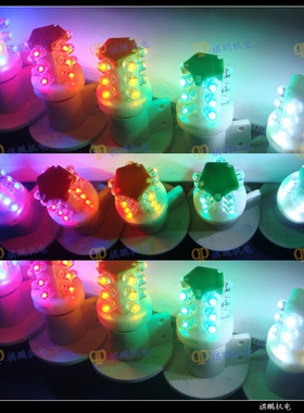 LED SPT5三色警示警报报警灯指示灯 灯泡  红绿黄蓝白 卡口式