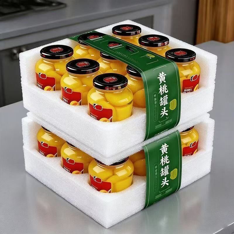 【到手整箱4大罐】新鲜黄桃罐头510g/罐 家用解腻超大瓶水果罐头