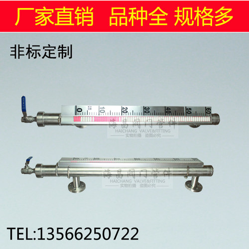卫生级不锈钢管子磁翻板法兰液位计考克
