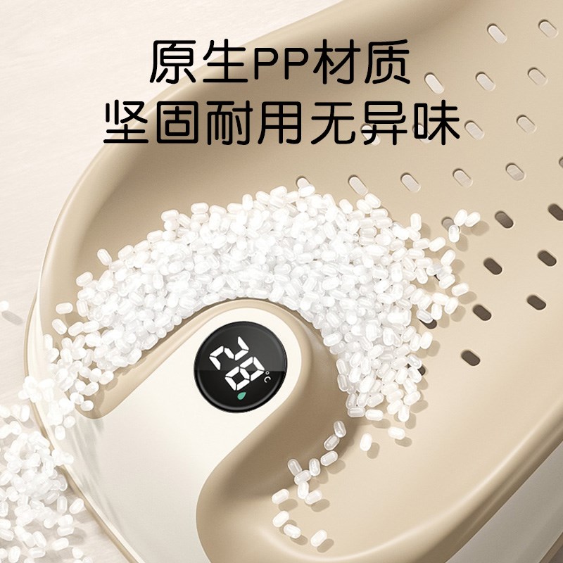 婴儿洗澡躺托神器新生儿浴盆可坐躺浴床宝宝浴网兜洗澡盆感温浴架