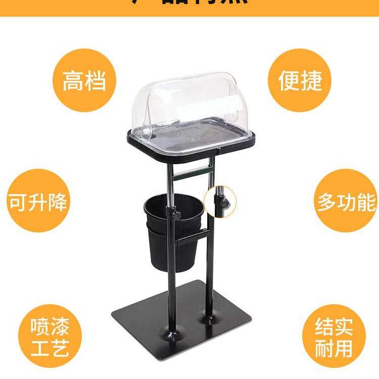 胖东来盒马试吃架不锈钢升降食品落地大型品尝架熟食糕点展示架