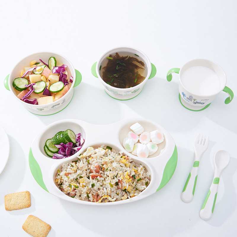 宝惠宝宝餐具套装吃饭碗勺叉组辅食分格盘碗杯子叉子勺子餐具套装