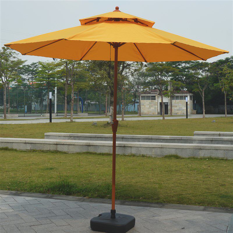 户外遮阳伞中柱伞太阳伞室外伞休闲伞庭院伞黄色橙色白蓝果绿酒红