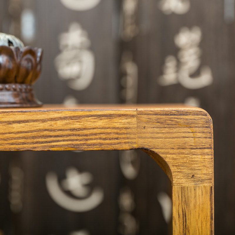 七韵古琴桌凳燕尾榫卯长圆形烧桐木古琴桌矮实木茶几新中式古琴桌