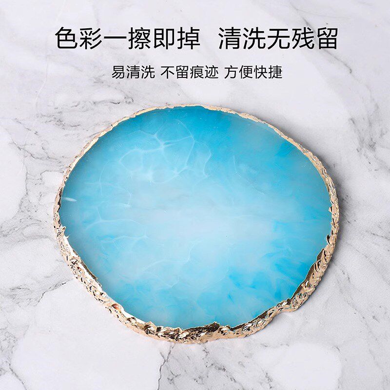 玛瑙火漆垫板电磁炉调色板印章脱模板大理石火漆蜡盖印练习脱模