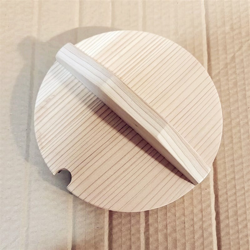 木头盖子调料杯盖儿有豁口可放勺子D木锅盖米缸盖杉木盖子手工整图片