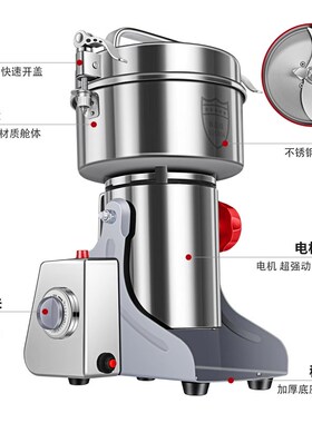 110v伏电压磨粉机美规家用小型C电动打粉机欧规粉碎机五谷研磨机