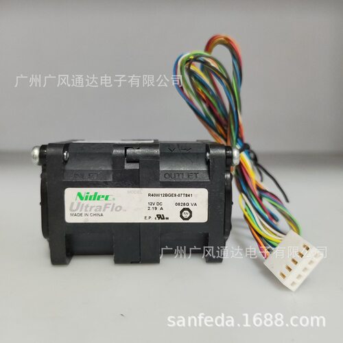 NIDEC  4056 12V 2.19A服务器高转速双电机风扇 R40W12BGE9-07T84