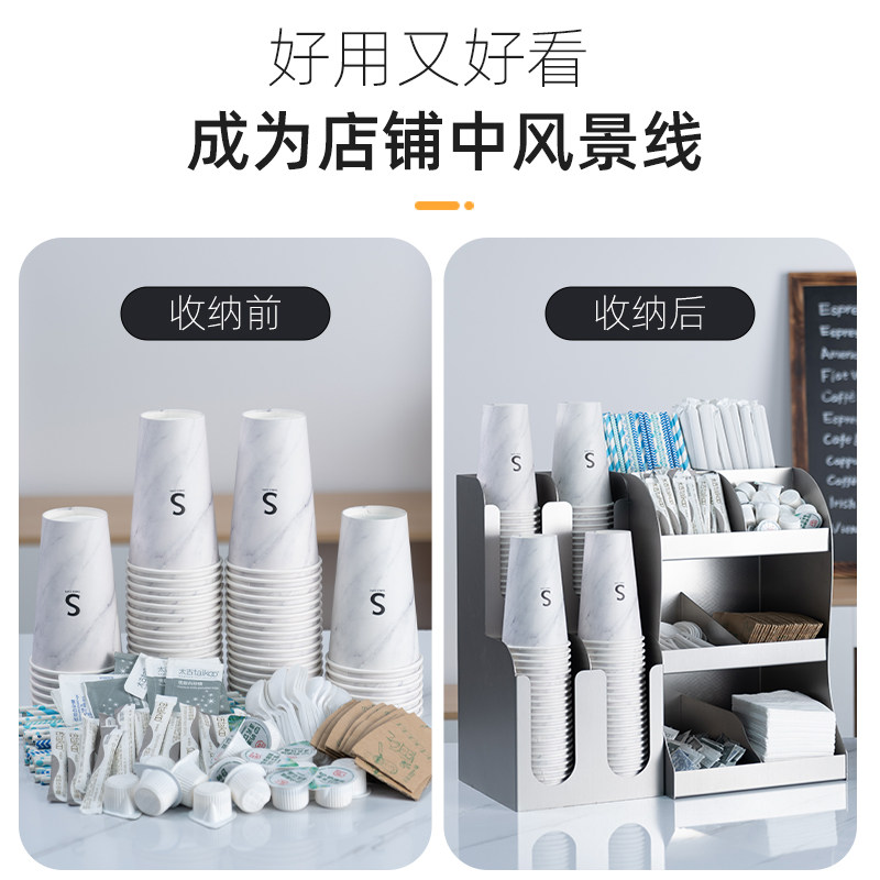 果纳纸杯架展示架电影院器不锈钢餐具用品一次性杯取套装收纳吧台