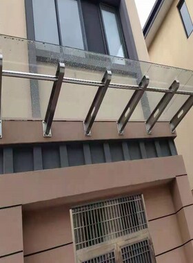 304不锈钢雨棚钢梁201牛腿支架HT刀型办K公大楼门头窗户重型驳接