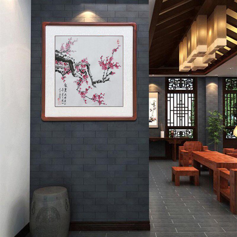 国画梅花手绘客厅装饰画玄关走廊挂画卧室餐厅壁画水墨书画定制