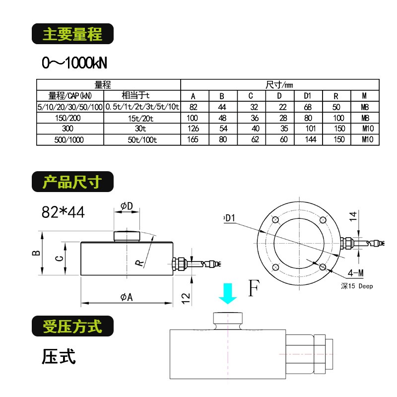 压力传感器高精度称重测力重量重力感应器焊接机测量微小型传感器