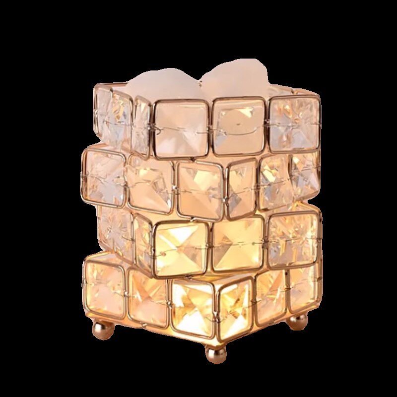 四方稳赚水晶盐灯客厅招财卧室净化磁场办公室家居摆件床头小夜灯