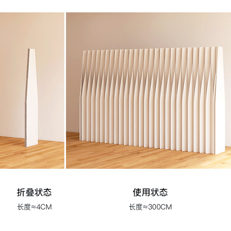 防水纸屏风隔断折叠伸缩移动大型办公室隔断墙活动屏风展厅纸艺墙