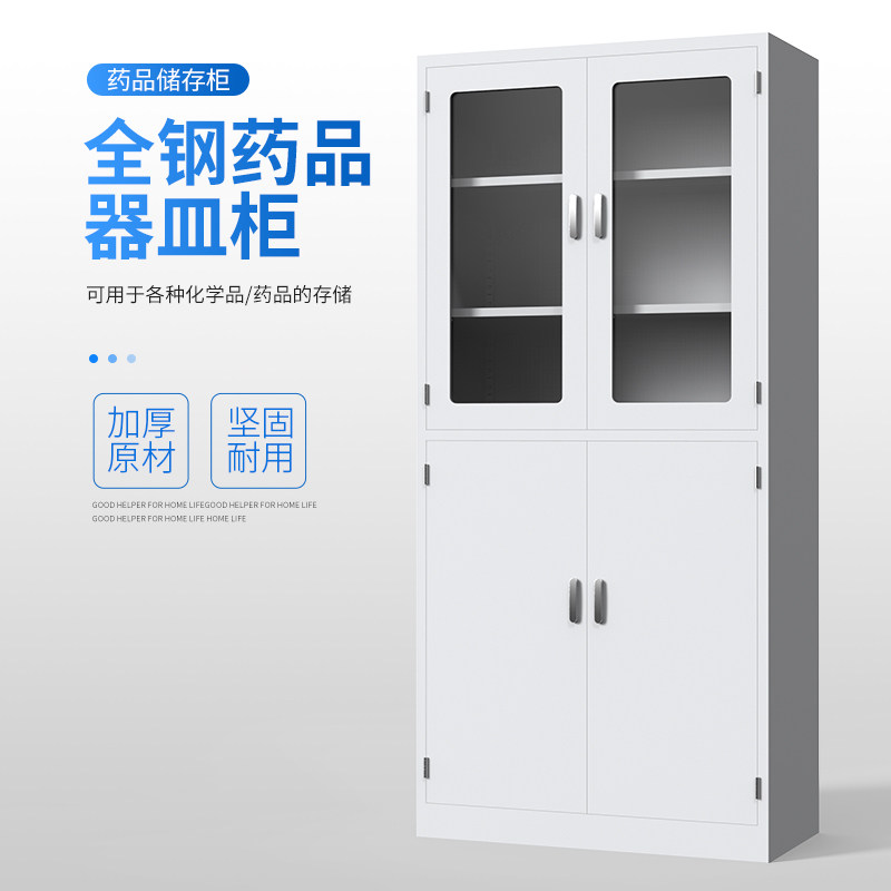 实验室全钢药品柜玻璃器皿柜学校仪器柜子烧杯标本柜