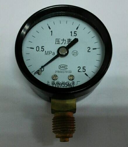 Y-50 0-2.5MPA  螺纹 G1/4 径向普通压力表 直径50mm