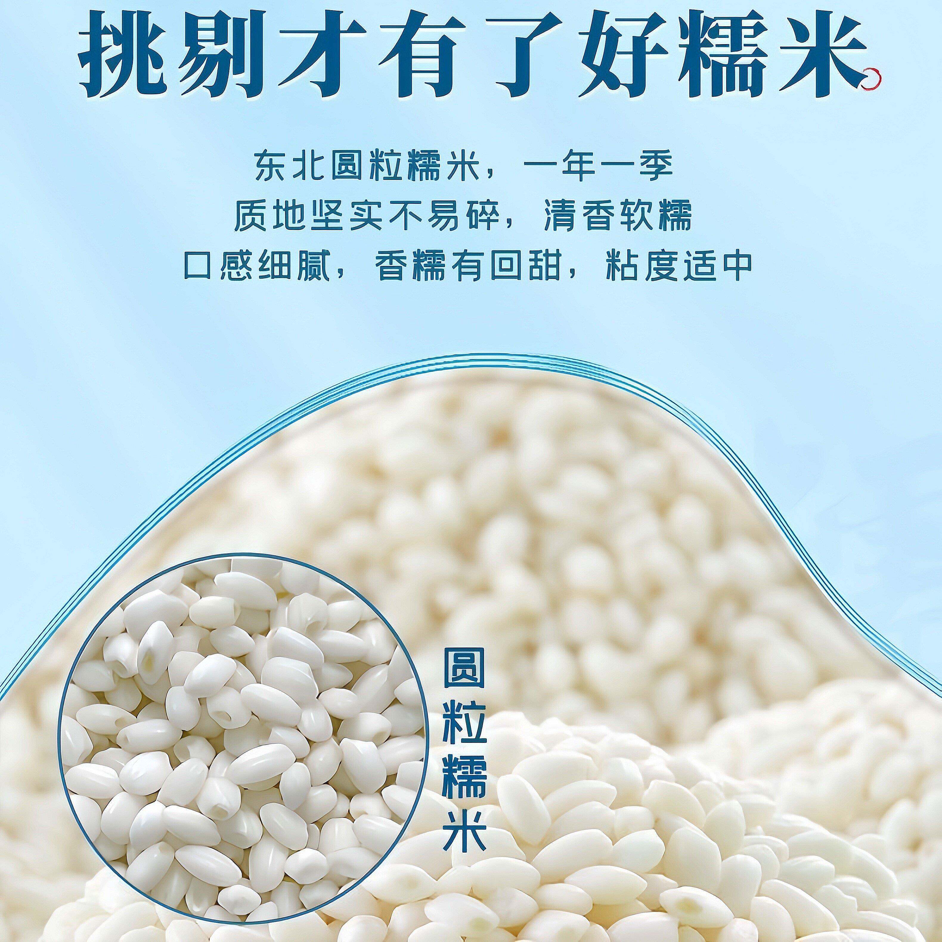 【当季新糯米】五常原产东北圆糯米2.5kg 农家甄选白江米品质保证