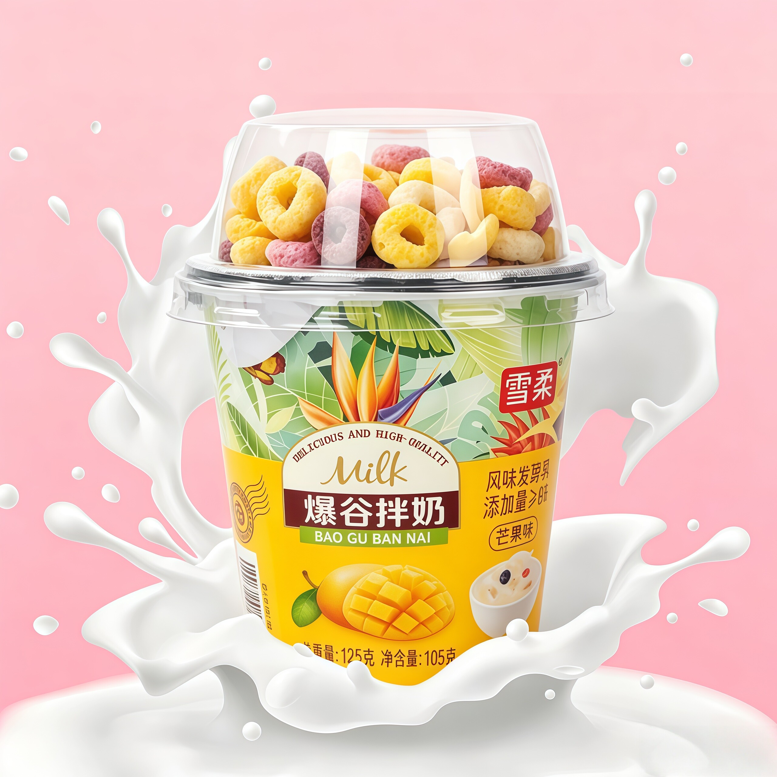 搅拌酸奶谷物酸奶杯拌坚果牛奶整箱冻干草莓菠萝蜜网红营养代餐杯