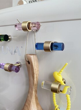 北欧创意黄铜水晶挂钩轻奢冰箱磁贴家居门后超强吸力吸铁石装饰