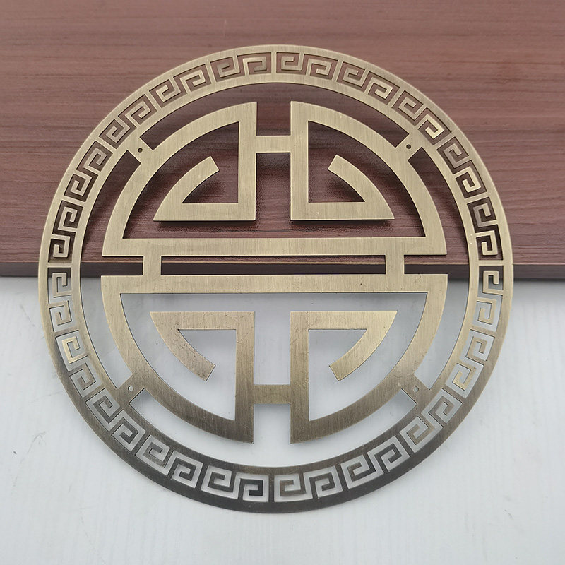 仿古大木门包角纯铜镂空装饰背景墙面客厅挂件中式家具黄铜贴壁画
