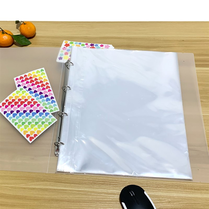 收纳册简约透明相册影集大尺寸A4文件夹B4收藏夹票据海报收藏A3本