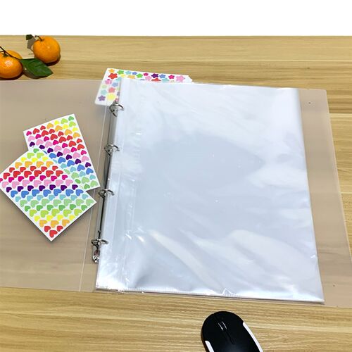收纳册简约透明相册影集大尺寸A4文件夹B4收藏夹票据海报收藏A3本