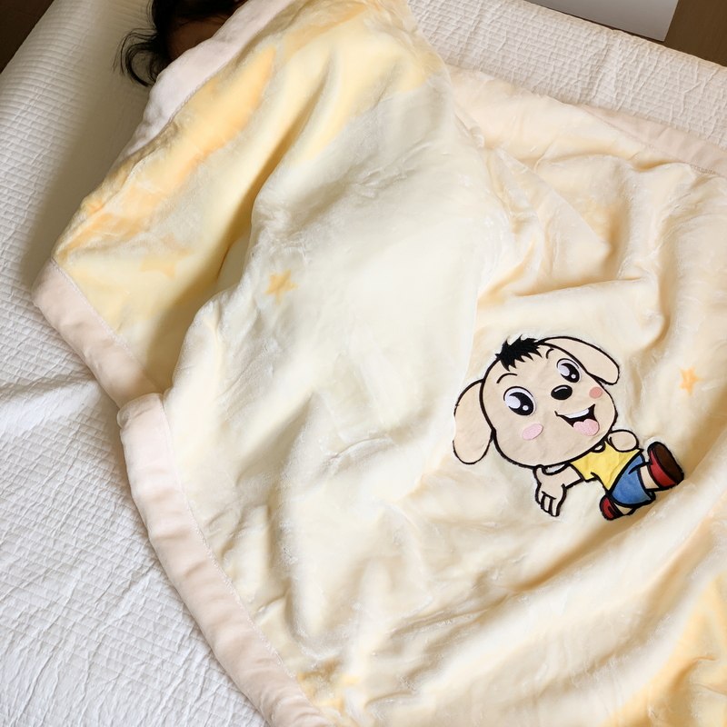儿童婴儿毛毯双层加厚冬季宝宝盖毯幼儿园午睡小被子珊瑚绒云毯子