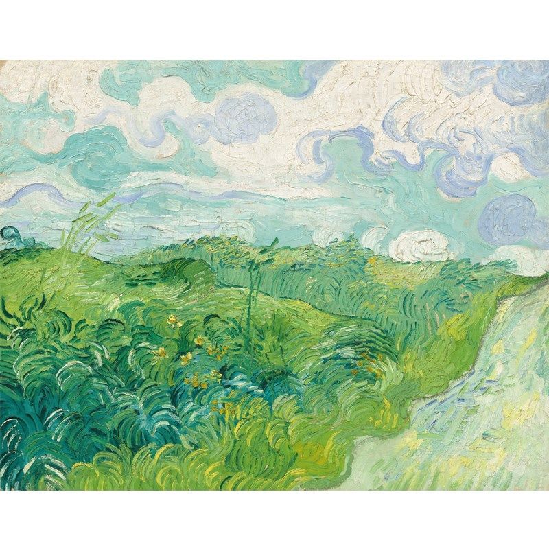 梵高绿色的麦田 凡高装饰画纯手油画