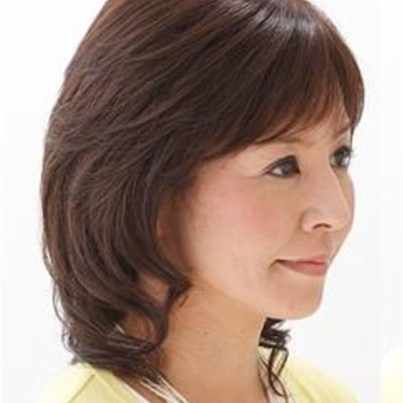 中老年假发女士妈妈假发中长发中长卷发微卷发型中年假发假发包邮