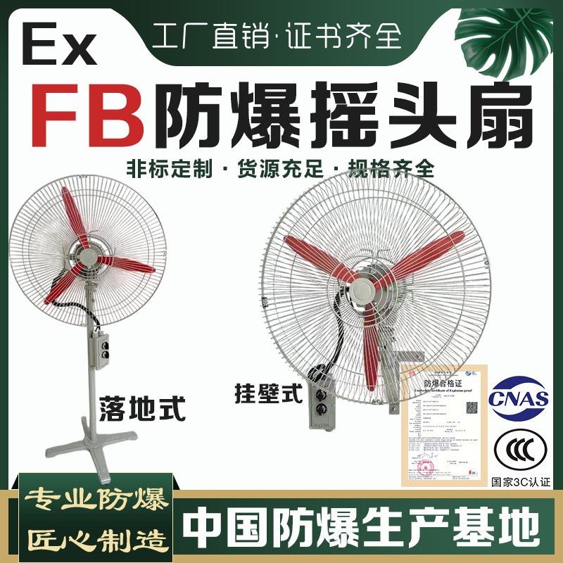 EX防爆摇头扇FB/BTS-500落地式600壁式750工业防爆风扇220V电风扇