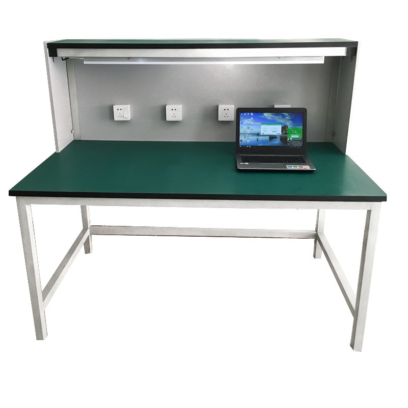 车间防静电工作台带灯手机维修台工作台工厂流水线维修检验台定制