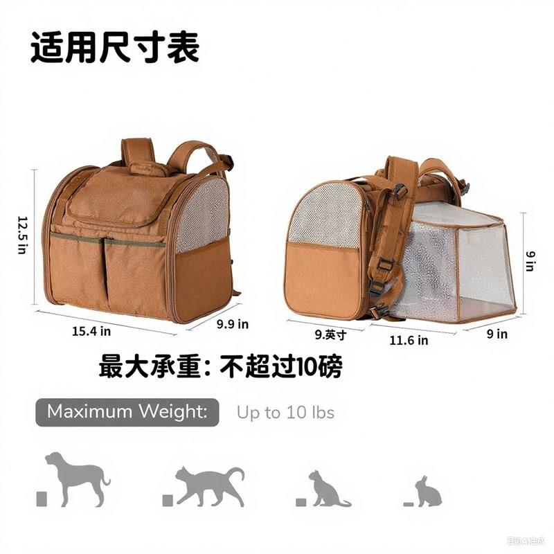 猫包外出便携轻便款猫咪双肩可折叠书包狗包携带出行袋宠物背包