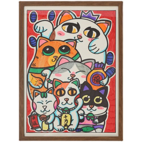 儿童画框装裱挂墙幼儿园学生卡通画4开8开A4A3框架摆台拼图十字绣