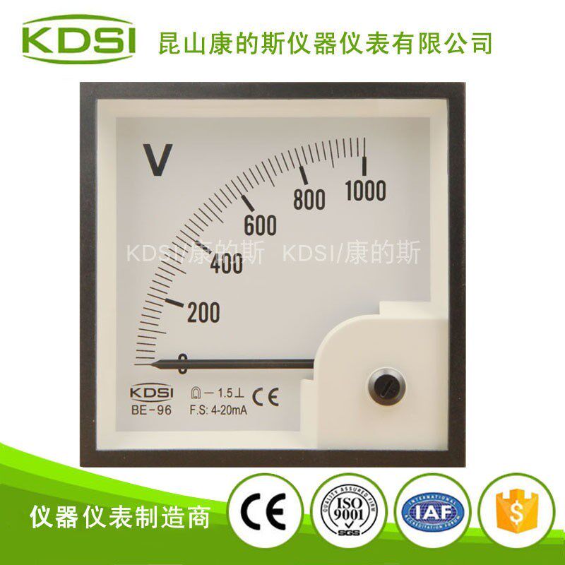 厂家供应 KDSI指针式毫安直流电流表BE-96 DC4-20mA1000V电工仪表