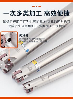LN11-M4直角内冷快进给铣刀杆盘16-35LNMU110408双面快进给铣刀片
