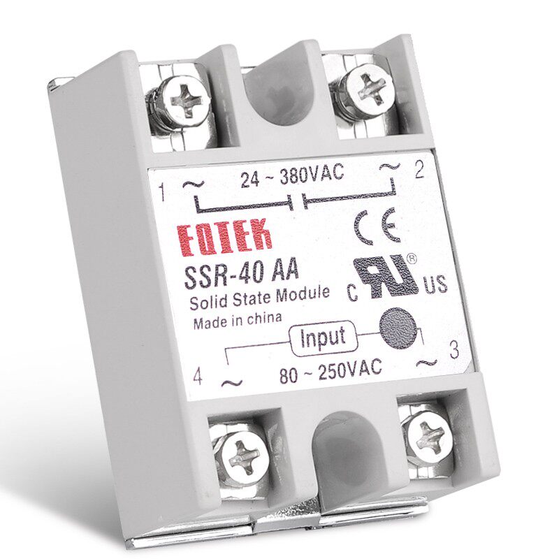 SSR-40AA单相固态继电器220v交流控制交流AC-AC380V小型无触点40A